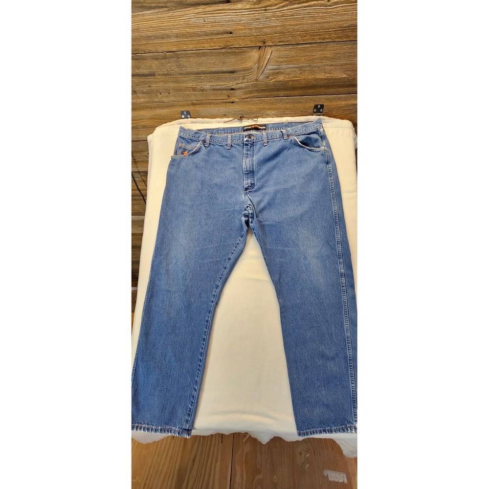Wrangler FR Flame Resistant Relaxed Fit Jeans Mens 46x32 Blue Denim FR470LBW